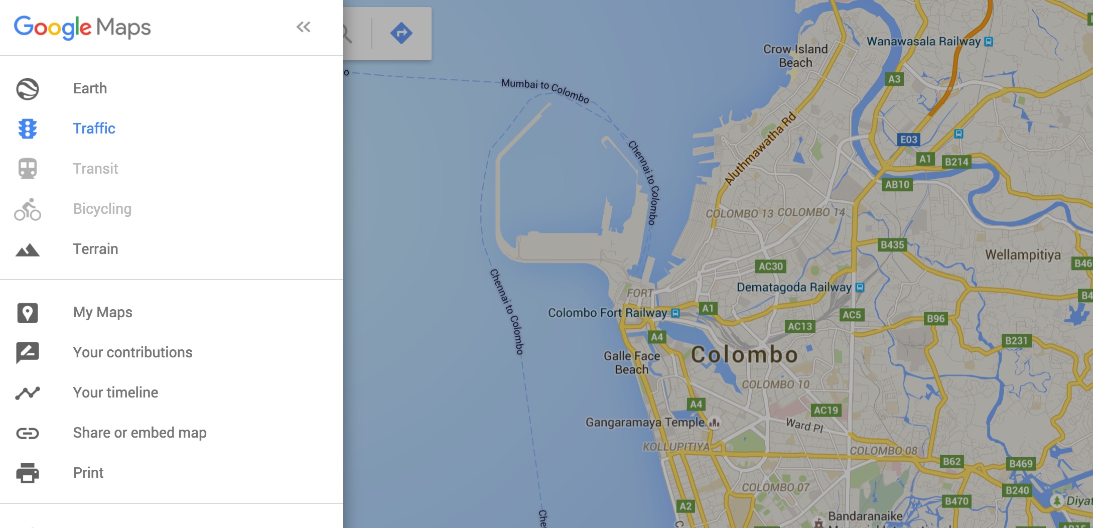 google maps in sri lanka